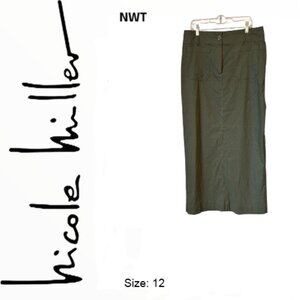 NWT NICOLE MILLER SPRING/SUMMER COTTON/RAYON/LINEN/SPAN SKIRT SZ: 12 #CL